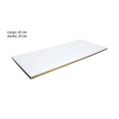 TRAMO CORRUGADO BLANCO Y PLASTICO 20X42 PQ50PZ