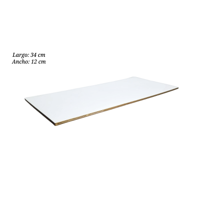 TRAMO CORRUGADO BLANCO Y PLASTICO 12X34CM PQ100PZ