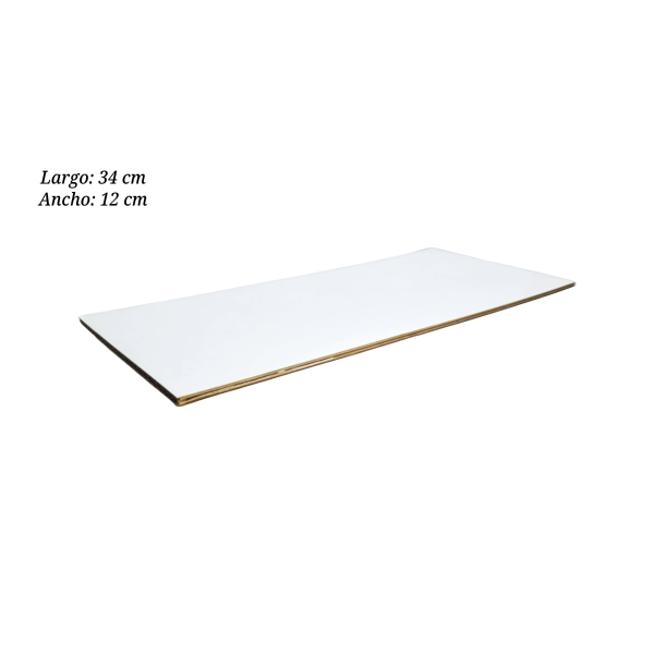 TRAMO CORRUGADO BLANCO Y PLASTICO 12X34CM PQ100PZ