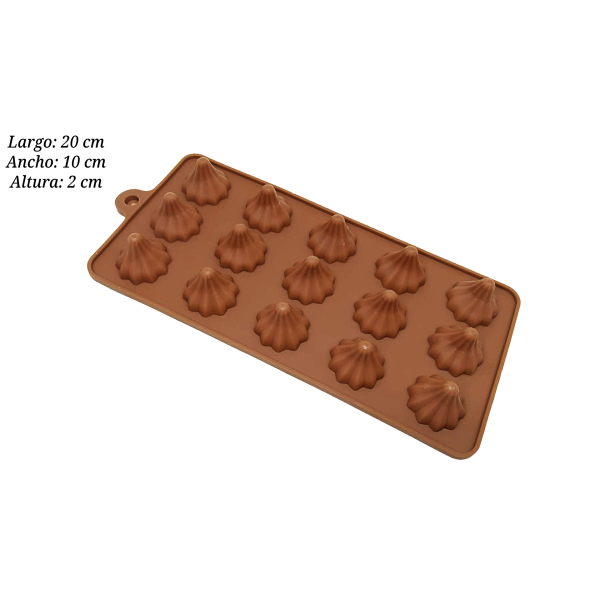 MOLDE CHOCO MERENGUES 15 CAV 20X10X2 CM SIL001223