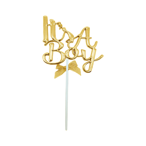 DECO ACRIL ITS A BOY DORADO CTP000911