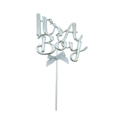 DECO ACRIL ITS A BOY PLATA CTP000913