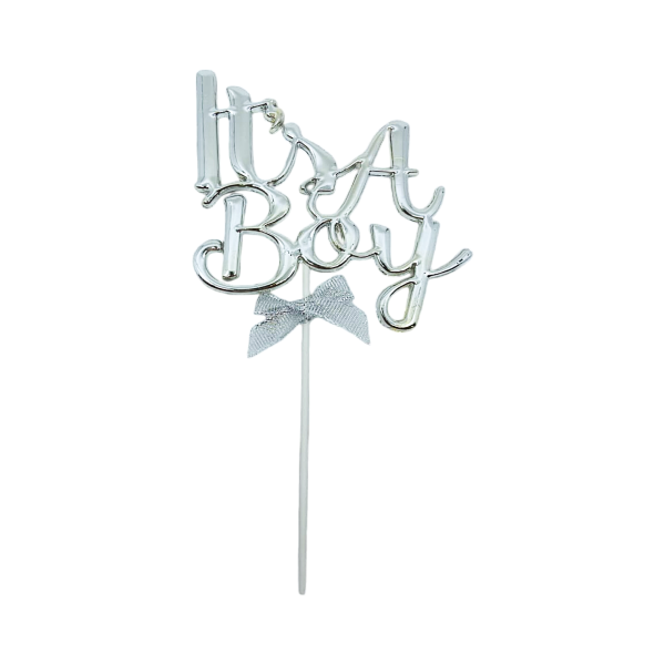 DECO ACRIL ITS A BOY PLATA CTP000913