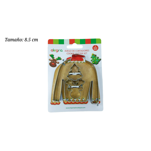 JUEGO SUETER NAVIDEÑO 8CM 3 PZ CTR000435