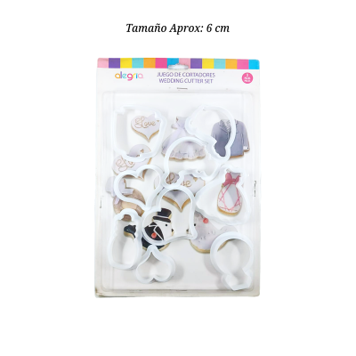 JGO CORTADOR PLASTICO BODA PAJARITO ANILLO 9PZ CTR000940