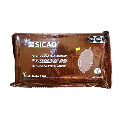 CHOCOLATE SICAO BARRA 52% 3X5KG SEMIAMARGO