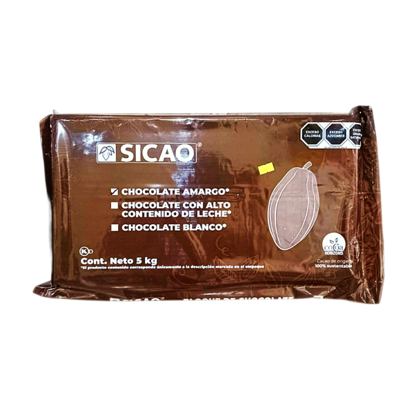 CHOCOLATE SICAO BARRA 52% 3X5KG SEMIAMARGO