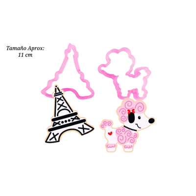 JUEGO CORTADOR PLASTICO EIFFEL PERRITO 2PZ CTR00000322