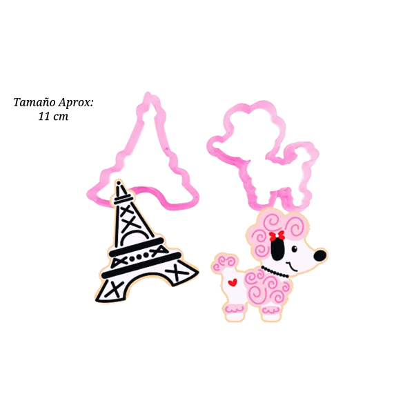 JUEGO CORTADOR PLASTICO EIFFEL PERRITO 2PZ CTR00000322