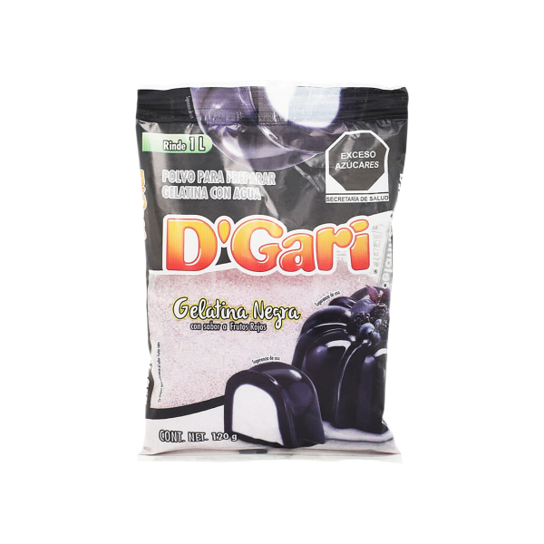 GELATINA DGARI NEGRA-FRUTOS ROJOS 50X120GRS