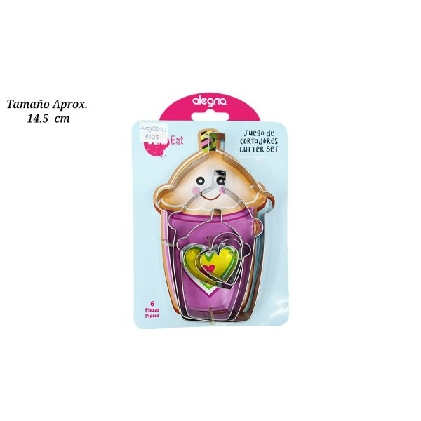 JGO CORTA VASO CORAZON 6PZ CTR000609