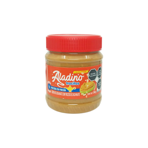 CREMA CACAHUATE ALADINO 12/340GR CRUNCHY ACH CRUJIENTE