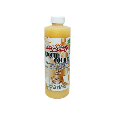 LIQUIDO COLOR METALICO ORO 250ML BAKER