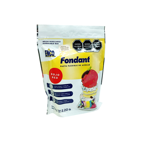 FONDANT ROJO 1KG ENCO 3346