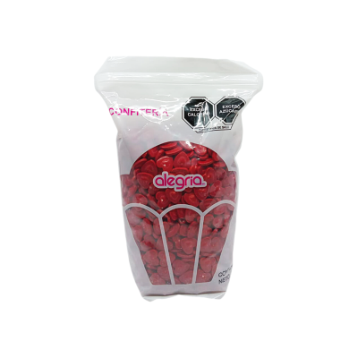 DECO AZUCAR CORAZON GRANDE ROJO 1KG OTS000823