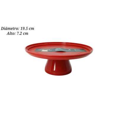 PLATO PEQUENO 19.5CM CON PIE ROJO 1779-68