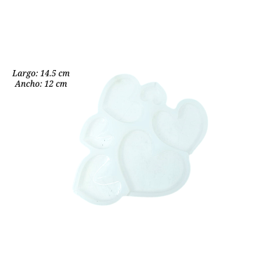 MOLDE SILICON CORAZÓN 6 CAV 12X14.5X0 SIL001363