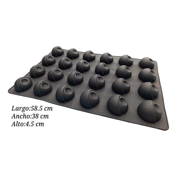 MOLDE SILICON BLACK ESFERA BON-BON LFK040 6140