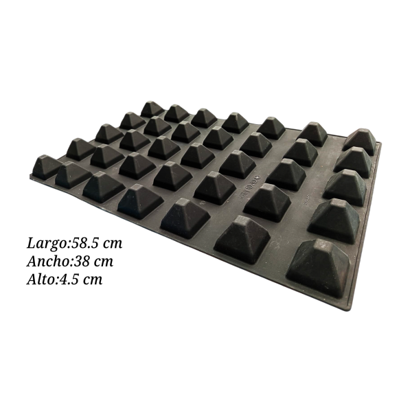 MOLDE SILICON BLACK PIRAMIDE 35 CAV LFK035 6135