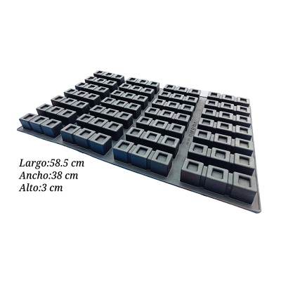 MOLDE SILICON BLACK BARRA CUBOS 28CAV 6144 LFK044