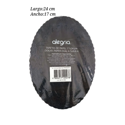 BLONDA OVAL 17X24 NEGRA PPR000564 100PZ