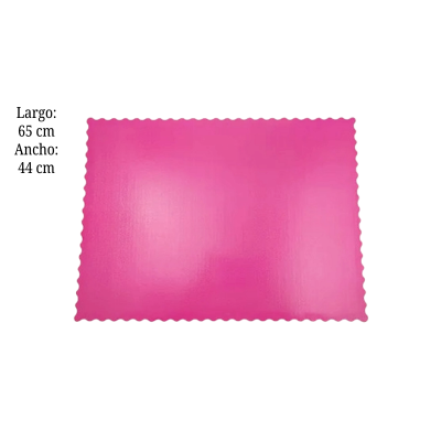 BASE CARTON RECTANG ONDAS ROSA 44X65CM COT000532