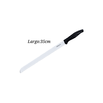 CUCHILLO P/PAN BLANCO NEGRO 35CM 4-2644