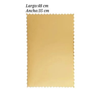 BASE PASTEL DORADA OND 48X35CM PQ10PZ COT000612