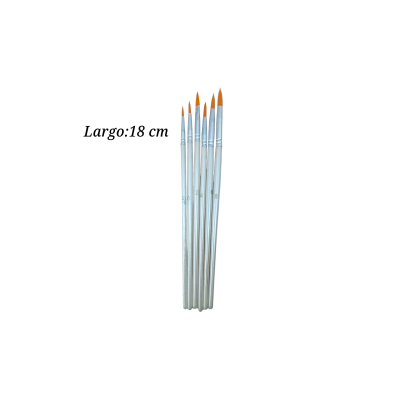 JGO PINCEL MGO MADERA BLANCO 18CM 6PZ COT000417