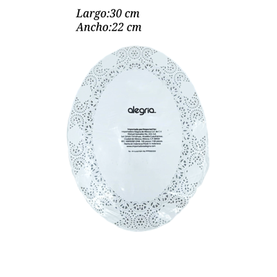 BLONDA OVAL 22X30 BLANCA PPR000549 100PZ