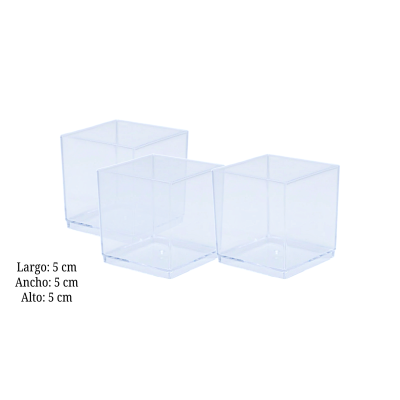 VASO MINI CUBO CRISTAL GUA 3OZ 88.72ML PQ10PZ XB-G03C