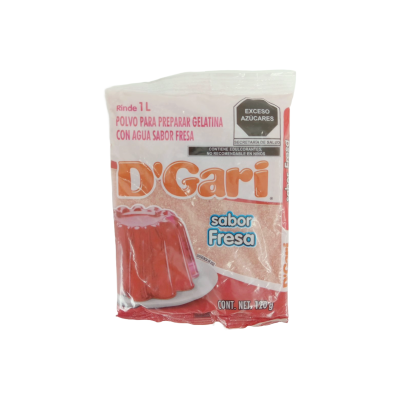 GELATINA D´GARI SABOR FRESA AGUA 50X120GRS