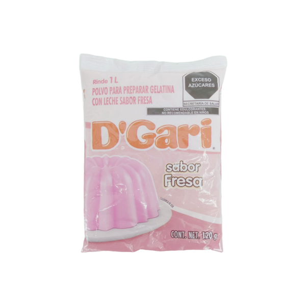 GELATINA D´GARI SABOR FRESA LECHE 50X120GRS