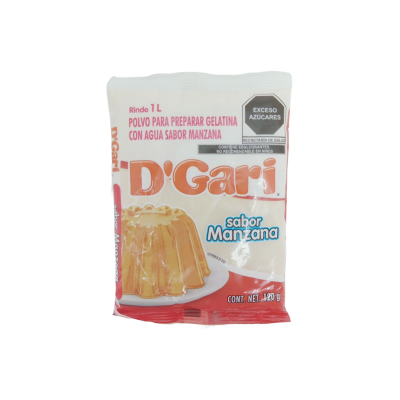 GELATINA D´GARI SABOR MANZANA 50X120GRS