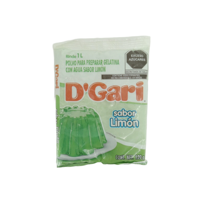 GELATINA D´GARI SABOR LIMON 50X120GRS