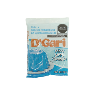 GELATINA D´GARI SABOR MORA SILVESTRE 50/120GRS