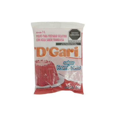 GELATINA D´GARI SABOR FRAMBUESA 50X120GRS