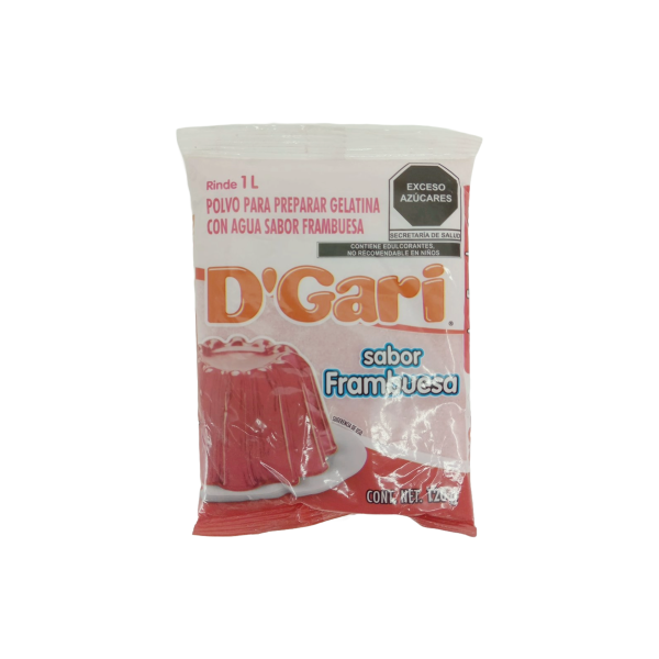 GELATINA D´GARI SABOR FRAMBUESA 50X120GRS