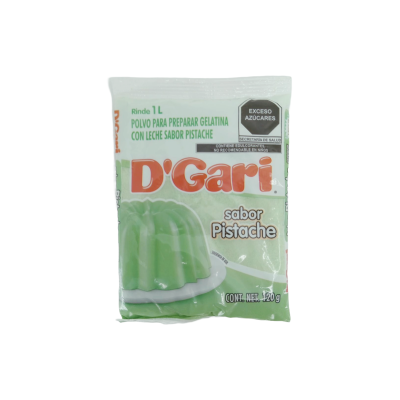 GELATINA D´GARI SABOR PISTACHE 50X120GRS