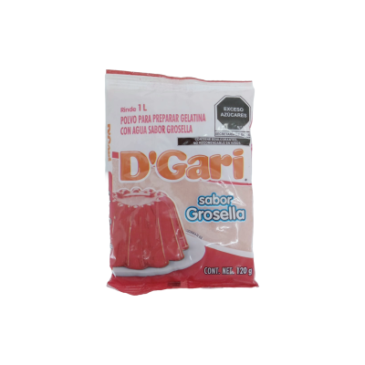 GELATINA D´GARI SABOR GROSELLA 50X120GRS