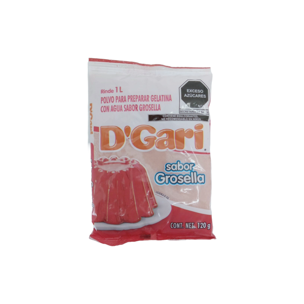 GELATINA D´GARI SABOR GROSELLA 50X120GRS