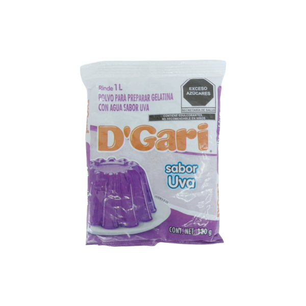 GELATINA D´GARI SABOR UVA 50X120GRS