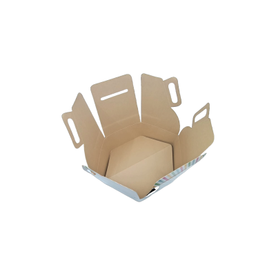 CAJA HEXAGONAL 35X35X11 FELICIDADES