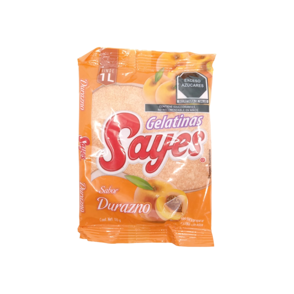 GELATINA SAYES SABOR DURAZNO 50/120GRS