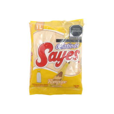 GELATINA SAYES SABOR ROMPOPE 50/120GRS