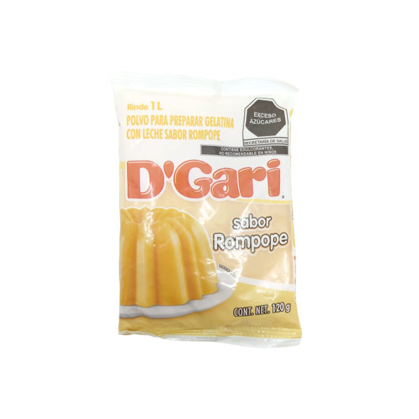 GELATINA D´GARI SABOR ROMPOPE 50X120GRS