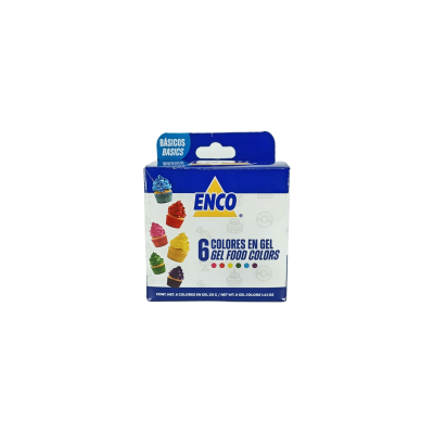 COLOR KIT 6 PZ GEL 20 GR BASICO ENCO