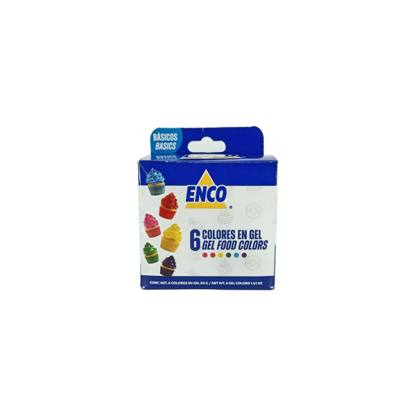 COLOR KIT 6 PZ GEL 20 GR BASICO ENCO