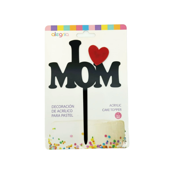 DECO ACRIL I LOVE MOM NEGRO CTP000805