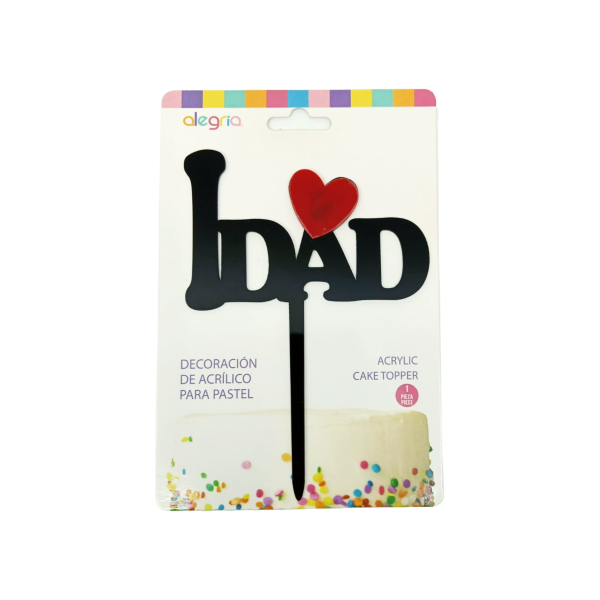 DECO ACRIL I LOVE DAD NEGRO CTP000803